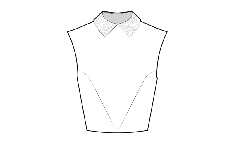 Billie bodice - Version 1 - contrasting collar Billie bodice - Version 1 - contrasting collar