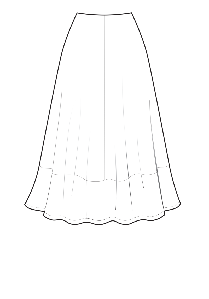 Ella skirt - Tea with flounce Ella skirt - Tea with flounce